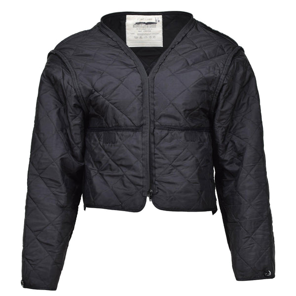 Original Dutch Military Black Liner Winter Warm Thermal Lightweight Quilt Jacket