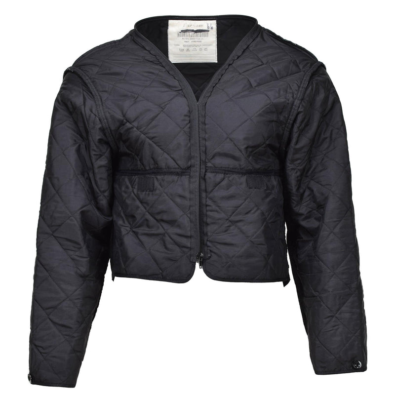 Original Dutch Military Black Liner Winter Warm Thermal Lightweight Quilt Jacket