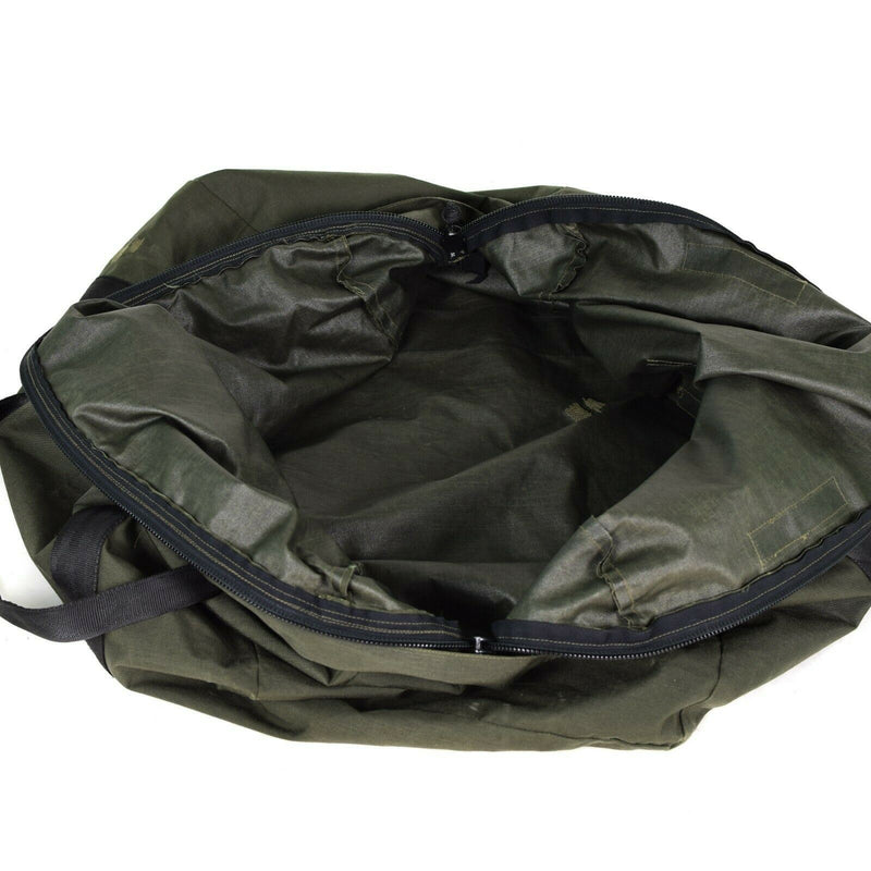 Äkta holländska armé oliv sovsäck bärspåse påpaket duffel säck