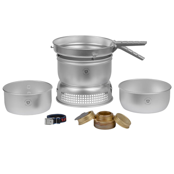 Trangia Aluminium Spise Set Liquid Fuel Burner Kit Ultralight Compact Camping Pan