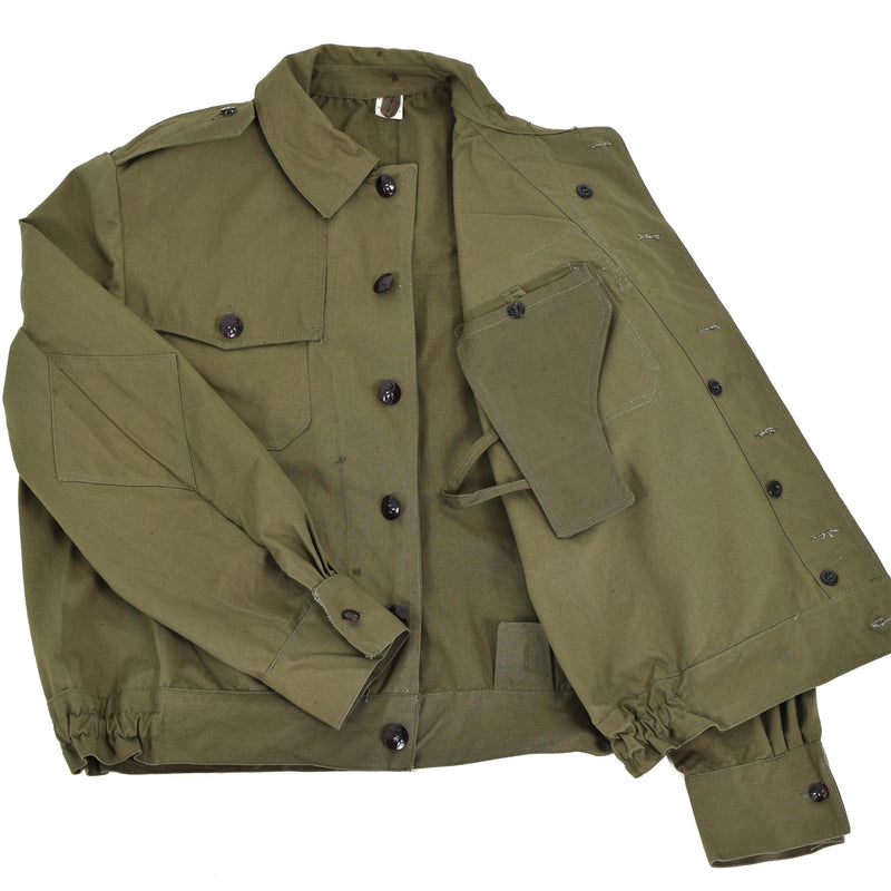 Original Bulgarian Army Field Troops Canvas Ike Jacket OD Militäröverskottsproblem