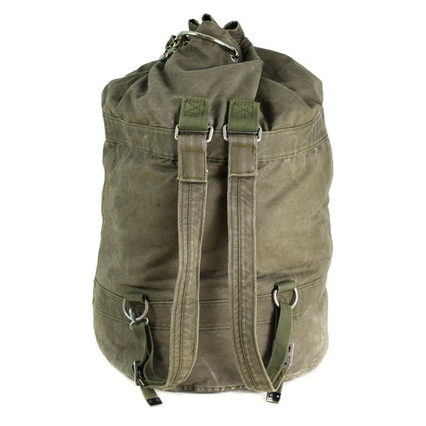 Äkta tyska arméhavsäcken Duffel Bag W axelremmar Stora W Lock Ryggsäck