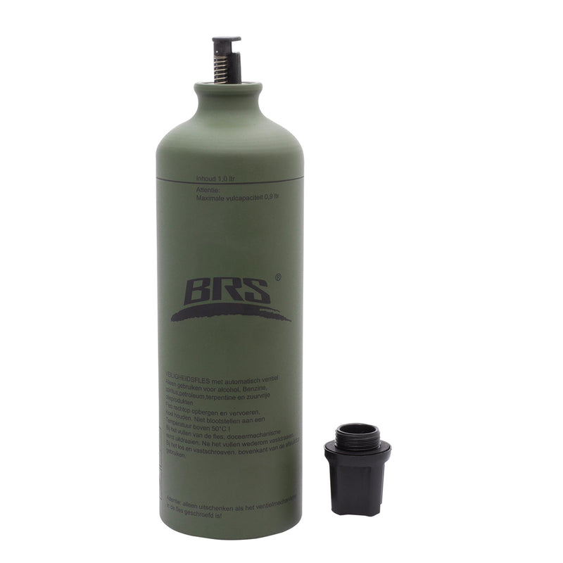 Brs aluminium 1liter flytande bränsleflaska lättviktskruv på munstycket oliv ny