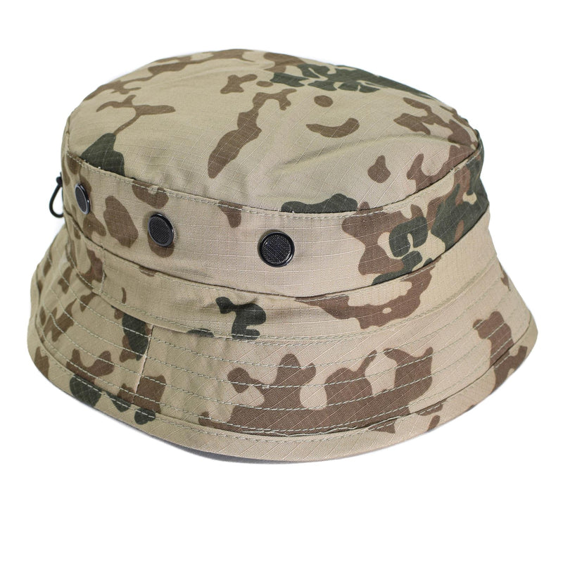 Tacgear Brand German Army Style Bucket Boonie Hat Desert Flecktran Camo Ripstop