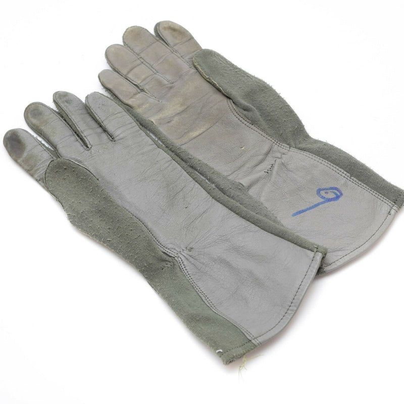 Äkta US Army Combat Gloves Leather Aramid Fiber Air Force Military Nomex od