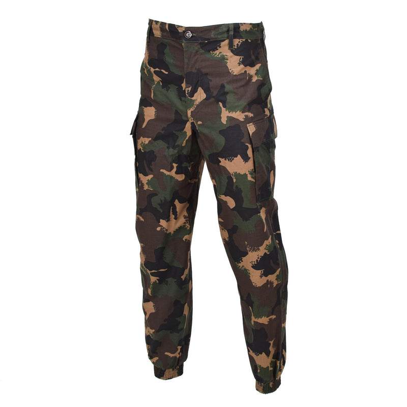 Original ungerska militära sommarfältbyxor M1990 Woodland Camo Ripstop New
