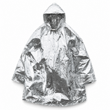Mil-Tec Emergency Survival Poncho Lättvikts termiskt regnskydd med huva