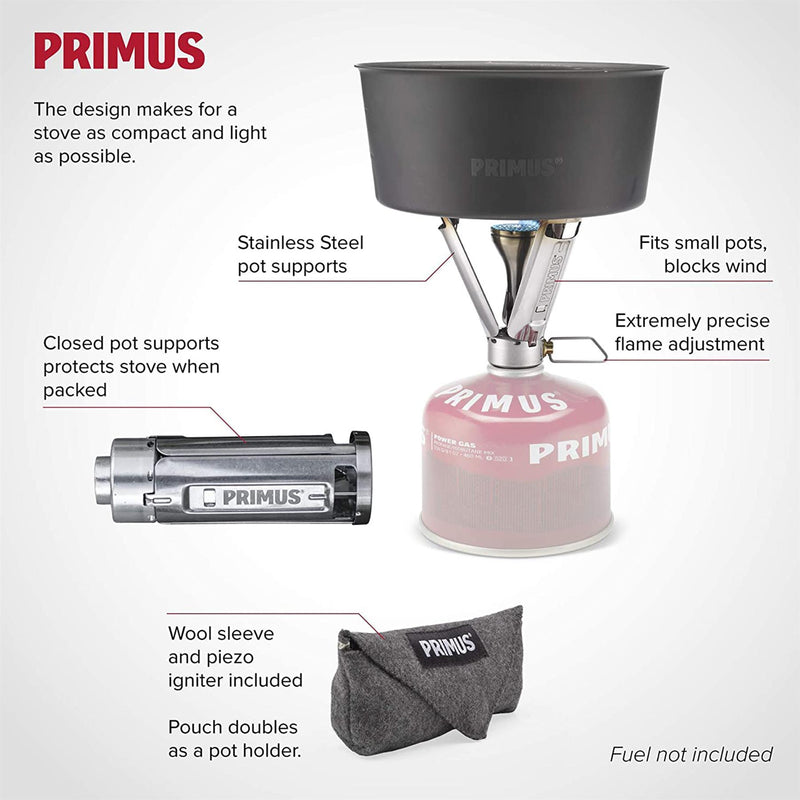 Primus Firestick Compact Burner rostfritt stål vandring spis camping matlagning