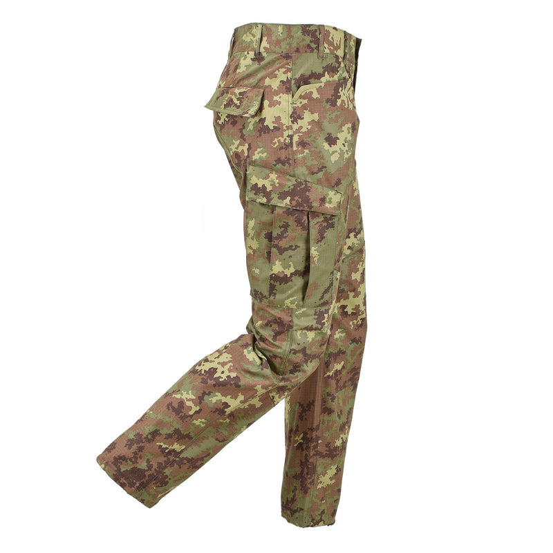 Äkta italienska militära stridsbyxor Field Troops Ripstop BDU Vegetato Trousers