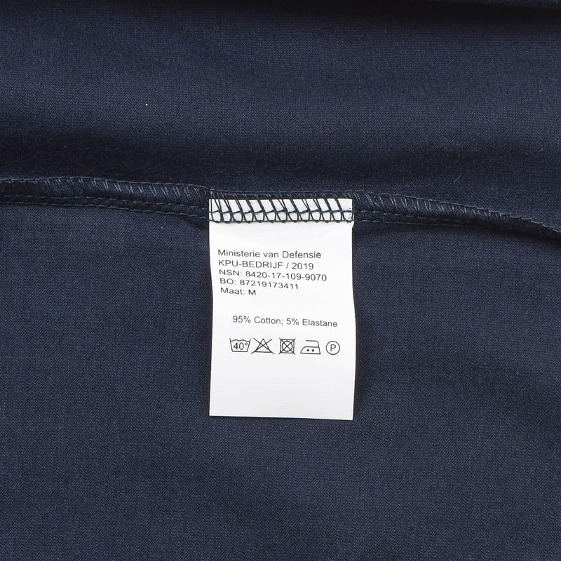 Original Dutch Army T-shirt blå bomullsskjorta Korta ärmar Militäröverskott Nytt