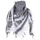 MFH Shemagh Scarf Klassisk Tactical Cotton Desert Wrap Svart Vit