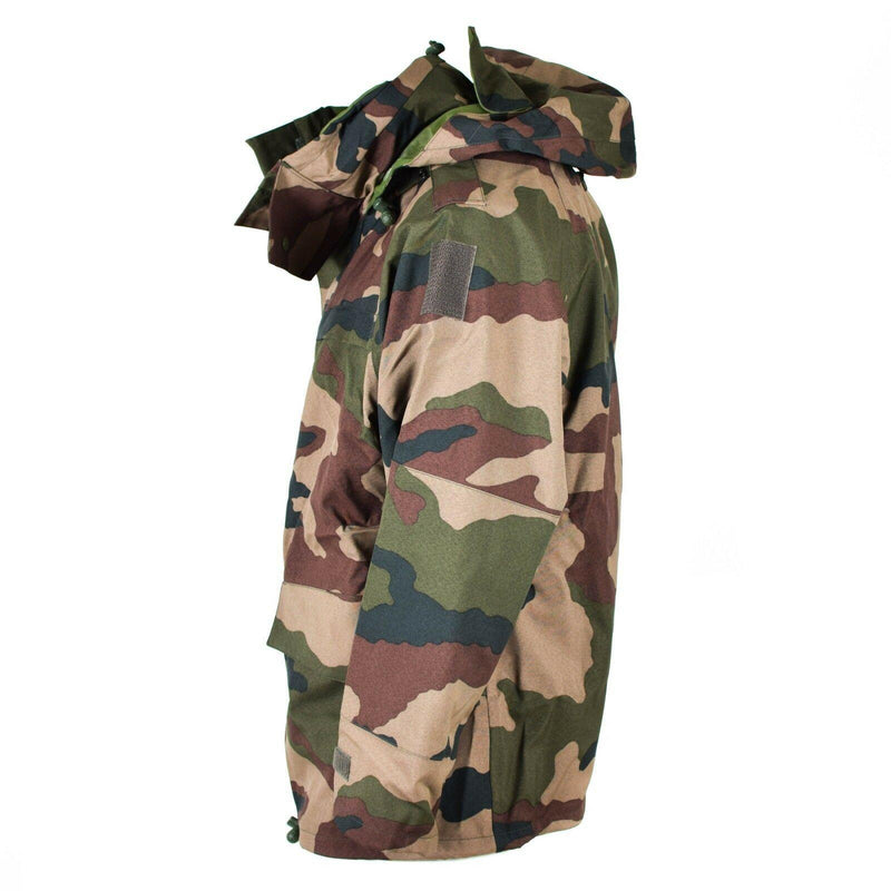 Äkine French Army Waterproof Trilaminate Jacket Camo Goretex Hooded Rain Parka