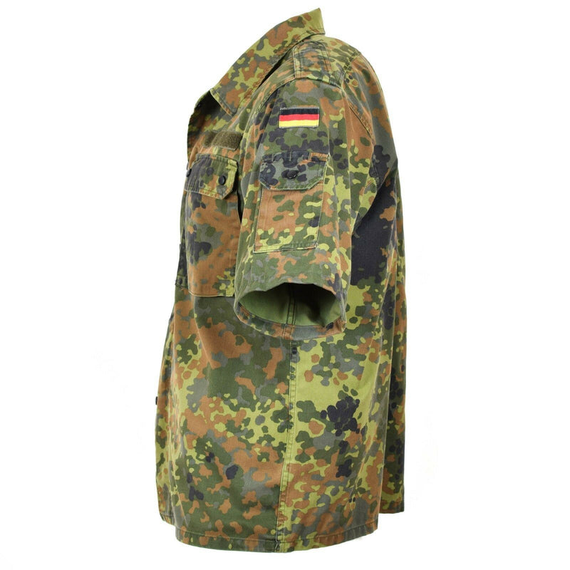 Original German Army Shirt Dragd dragkedja med korta ärmar Combat BW Army Issue