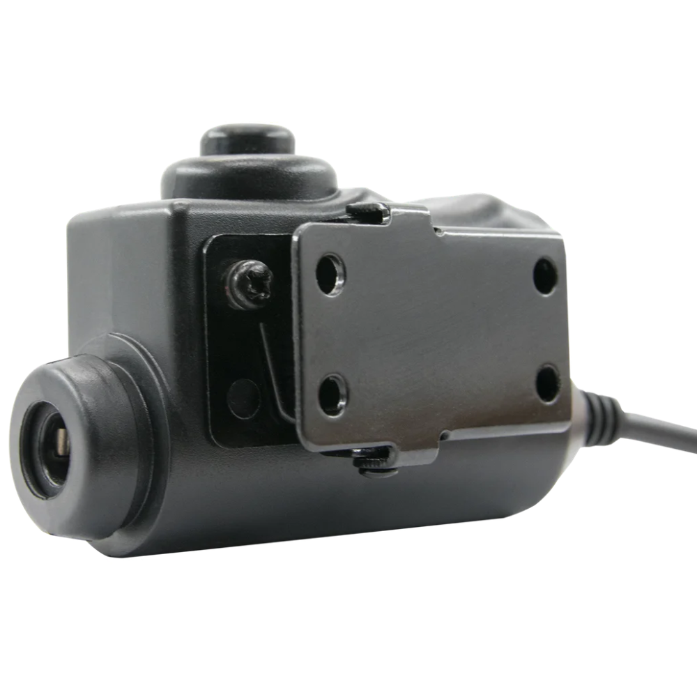 EARMOR M51 PTT kommunikationsadapter Kenwood 2-stifts radiokontakt Svart
