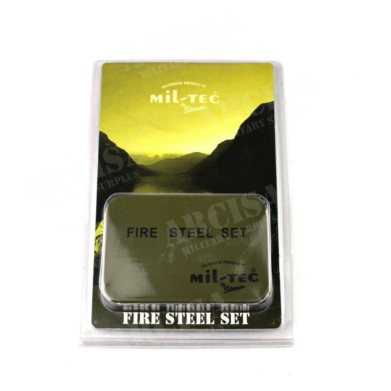 Original Mil-Tec Fire Starter Kit Survival High Quality Fire Steel Set Boxed