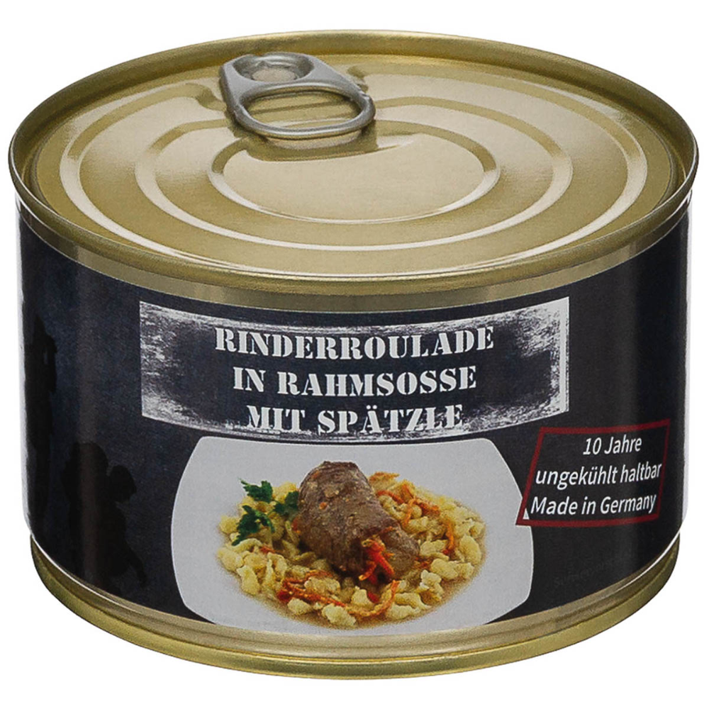 MFH Beef Roulade Nudlar Konserverad 400 g Long-Life Emergency Food Tyskland