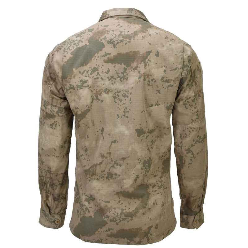 Äkta turkisk armé enhetlig jacka ripstop armerade armbågar M2018 camo