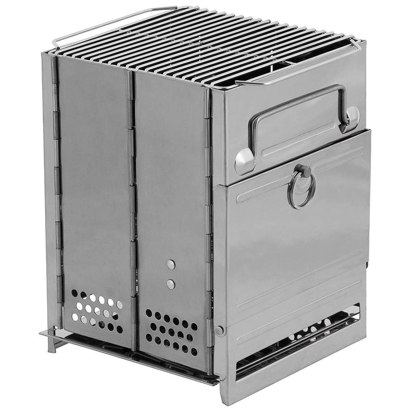 MFH Rocket Stove Rostfritt fällbart BBQ GREA Camping Grill utomhus BBQ Köksredskap