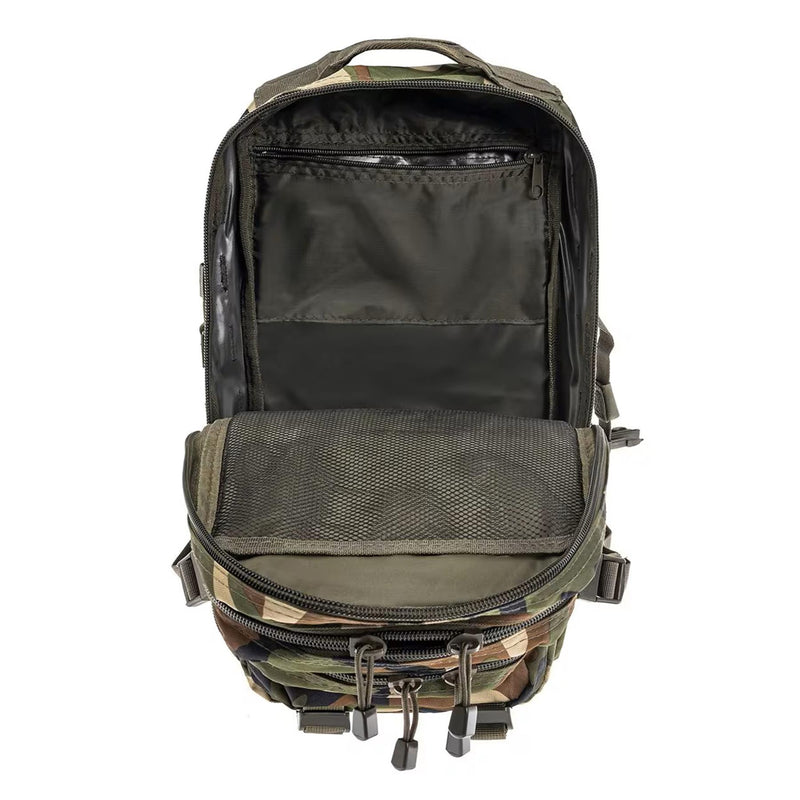 Mil-Tec U.S. Assault Tactical Ryggsäck 20 liter vandrande vandring Woodland Daypack