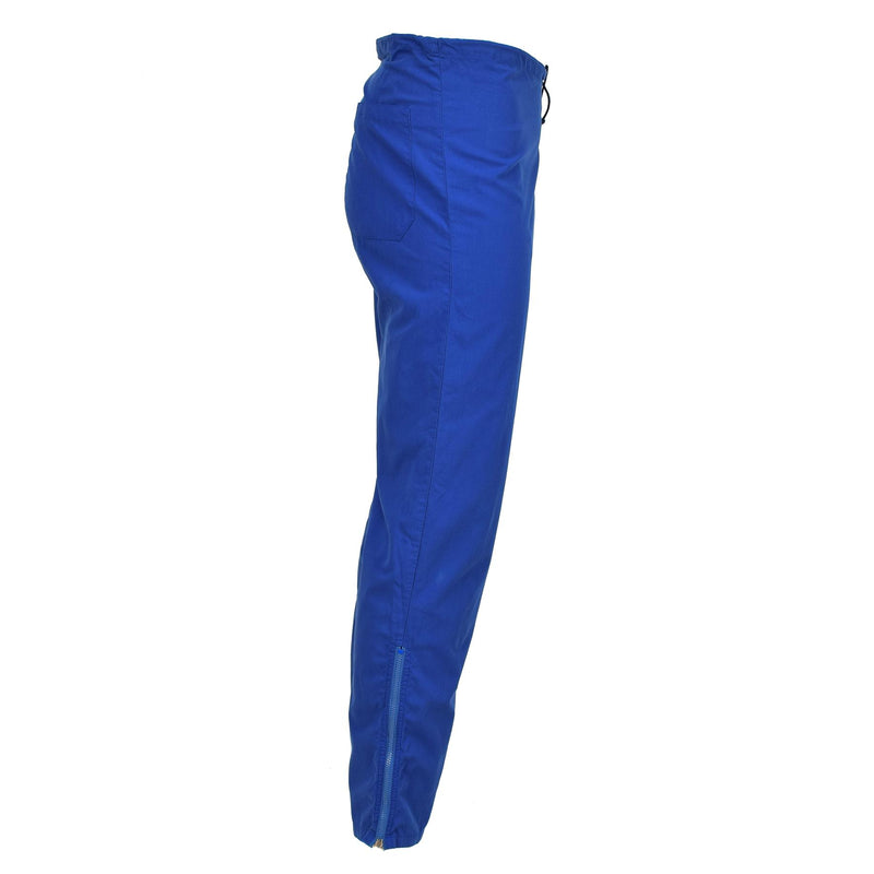 Original Swedish Military Sweatpants Byxor Justerbart midjearbete bär blått