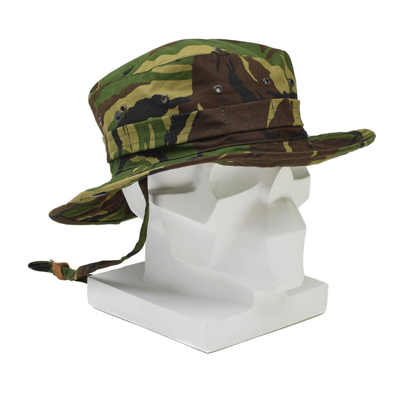 Äkta holländska militär boonie hatt dpm camo panama hatt hals klaff bred grim ny