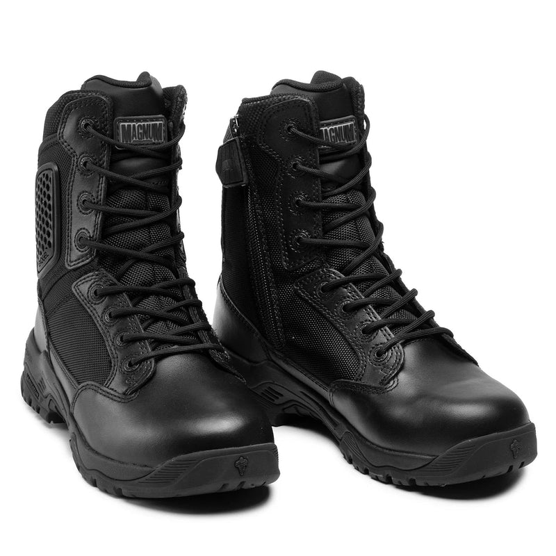 Magnum Strike Force 8.0 Combat Boots Leather Tactical Duty vandringsskor Svart