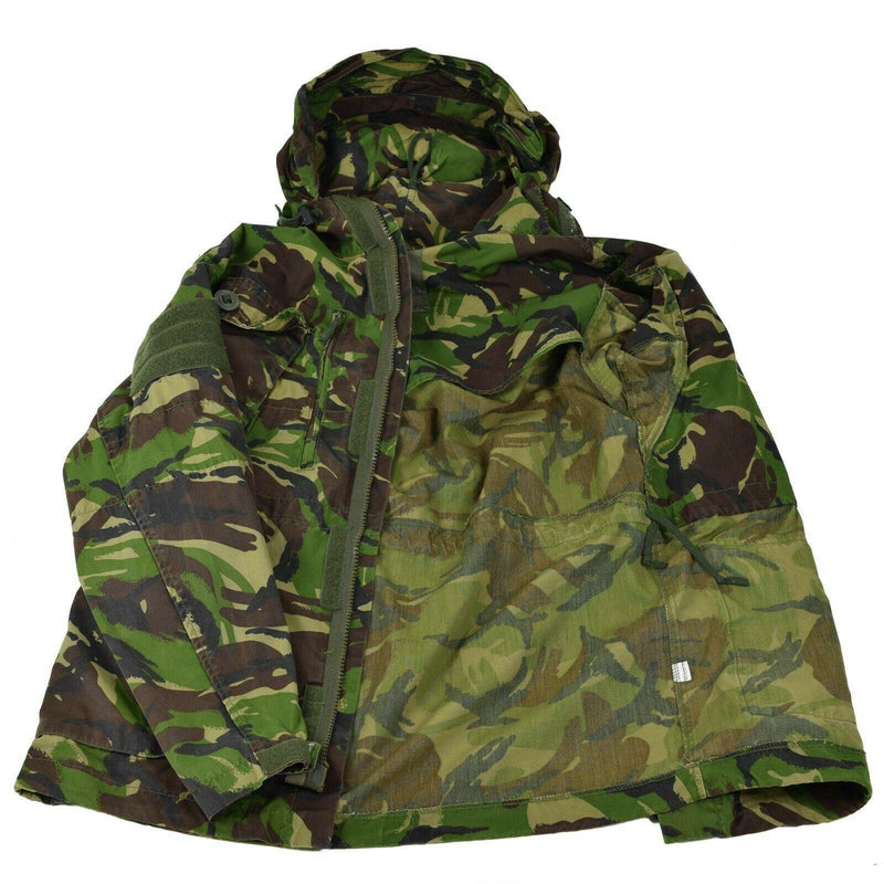 Äkta brittiska militära stridssmockfältjacka huva vindtät dpm camo