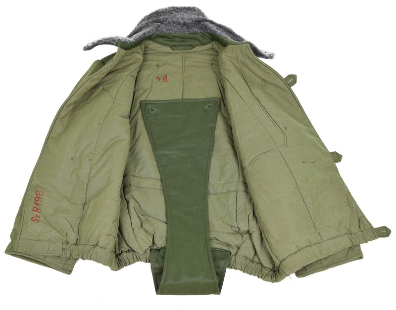 Äkta ungerska armé quiltade jacka m65 päls krage varm vinter varm parka ny