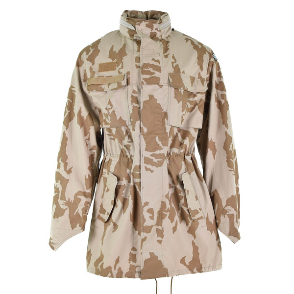 Original tjeckisk armé parka vindtät jacka bdu öken camo militäröverskott nytt
