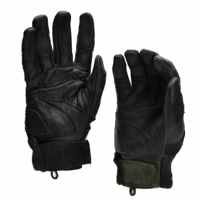 Original Österrikisk arméstrid Taktiska handskar läder Nomex militära handskar