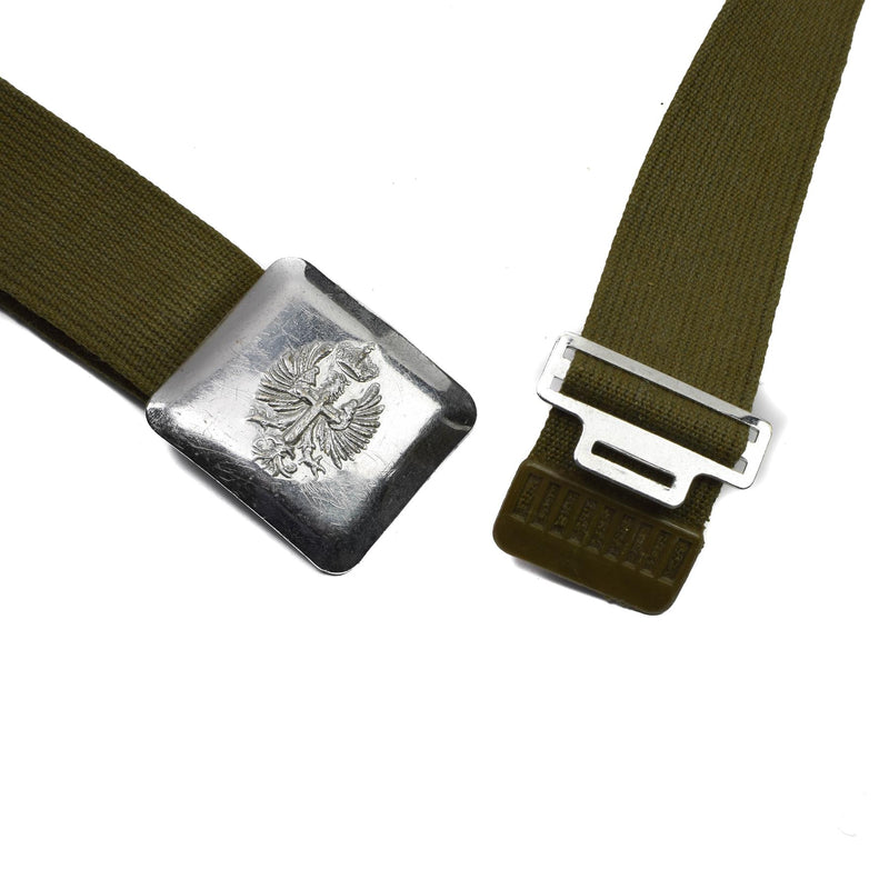 Äkta spanska armébältet Vintage Canvas Metal Buckle Formal Belt Military Issue