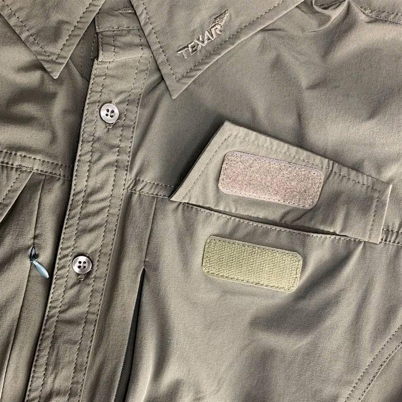 Texar Long-Sleeve Military Shirt Slim Fit Dålig plagg Klassiska armétröjor