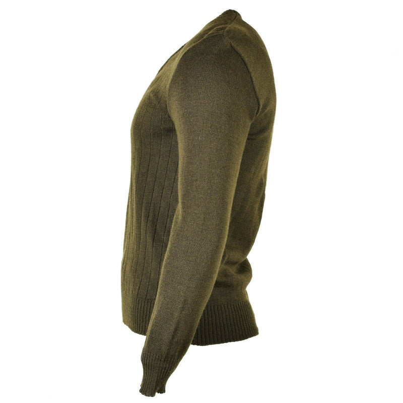 Original tjeckisk armé Pullover M85 V-ringad tröja brun ny