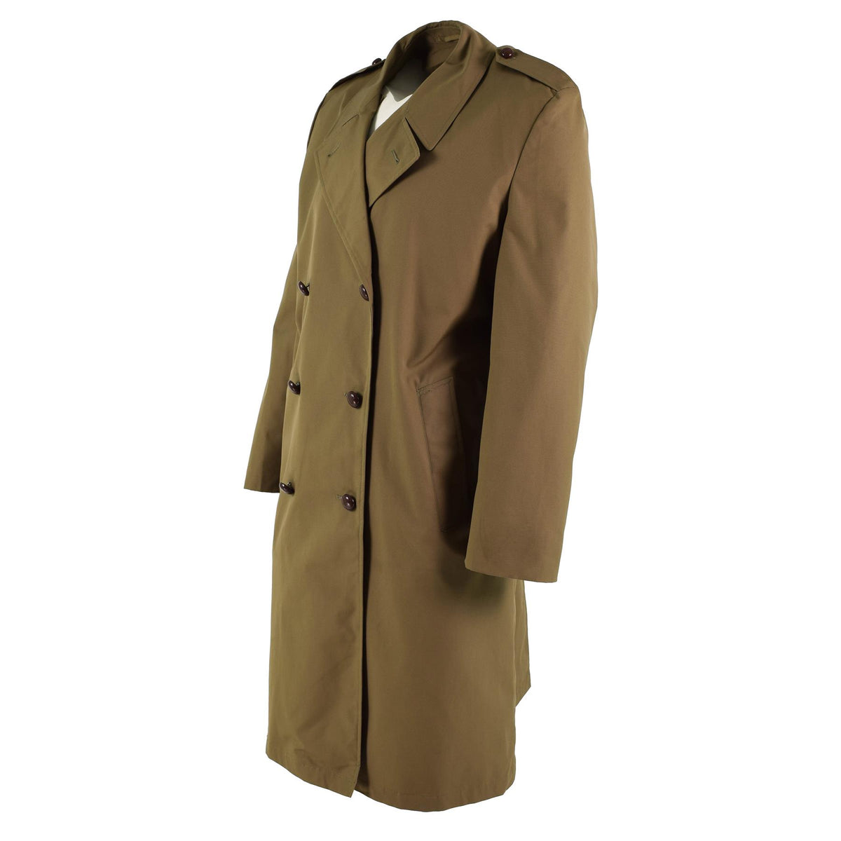 Original holländsk armé formell trenchcoat brun militär överskottsofficersrock NEW
