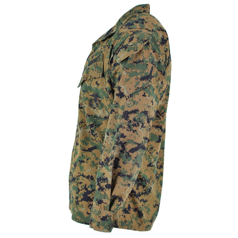 Original US Army Troops Jacket BDU Digital Woodland Camo Shirt Militär fråga