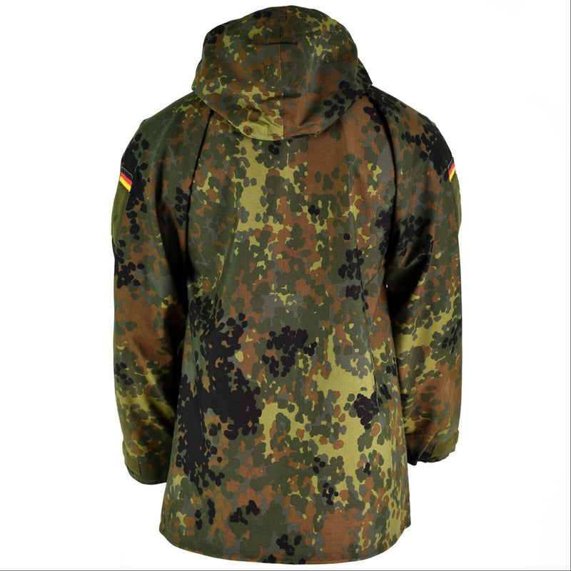 Original German Army Field Jacket Goretex Flecktarn Waterproof Rain Gear Parka