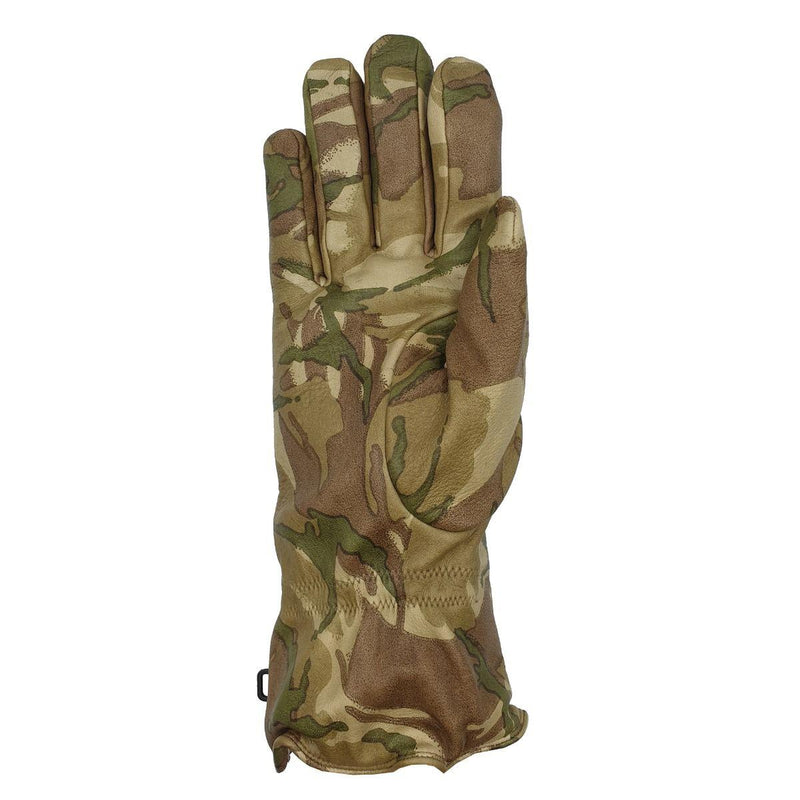 Äkta brittiska MK II Combat Leather Gloves MTP Camouflage Warm -fodrade handskar