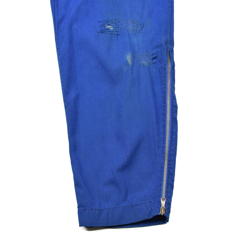 Original Swedish Military Sweatpants Byxor Justerbart midjearbete bär blått