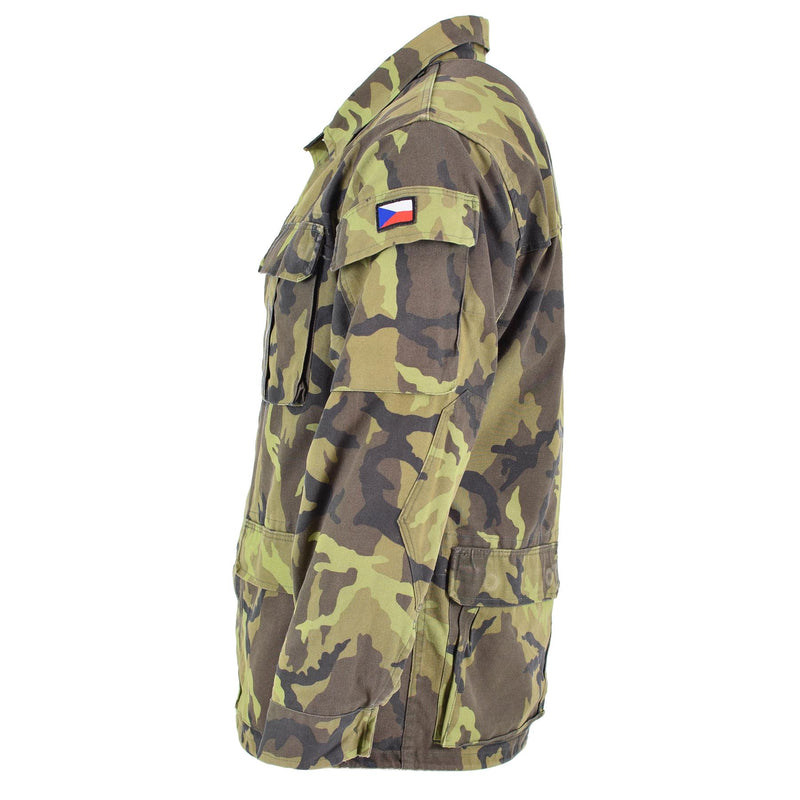 Original tjeckiska armé trupper fältjacka blad camo mönster parka militäröverskott