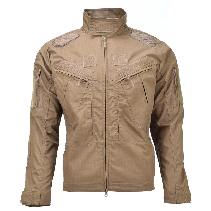 Mil-Tec Brand Military Style Ripstop Dark Coyote Combat Troops Jacket Chimera