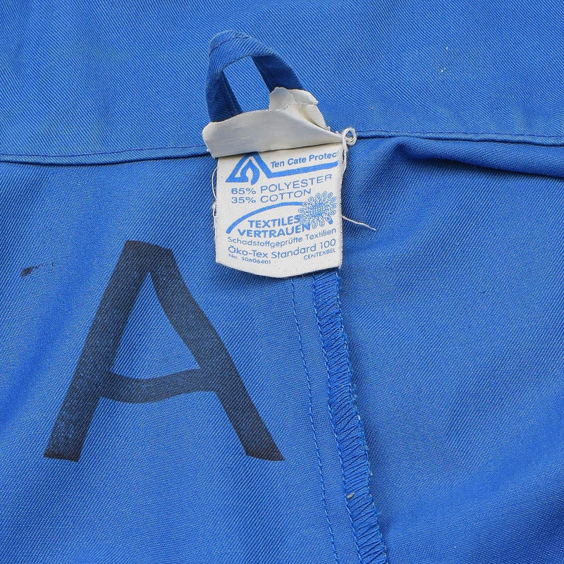 Original tyska militär Bundeswehr Coverall Oko-Tex Acid Resistent Blue Surplus