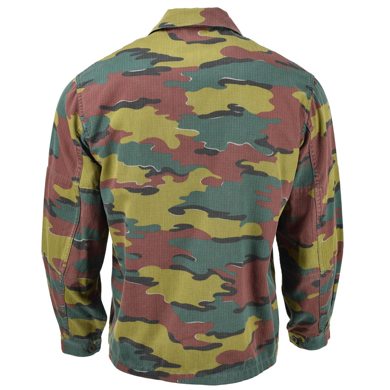 Äkta belgiska arméns stridsfältskjorta blus rip stop militäröverskott