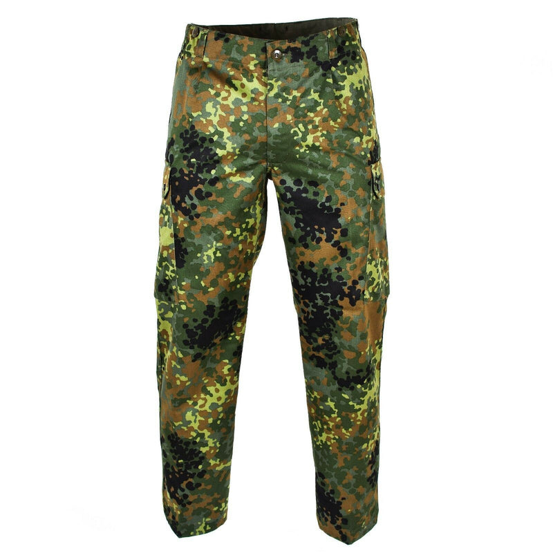 Äkta tyska arméfrågor flecktarn byxor fält strid camo bw byxor nya