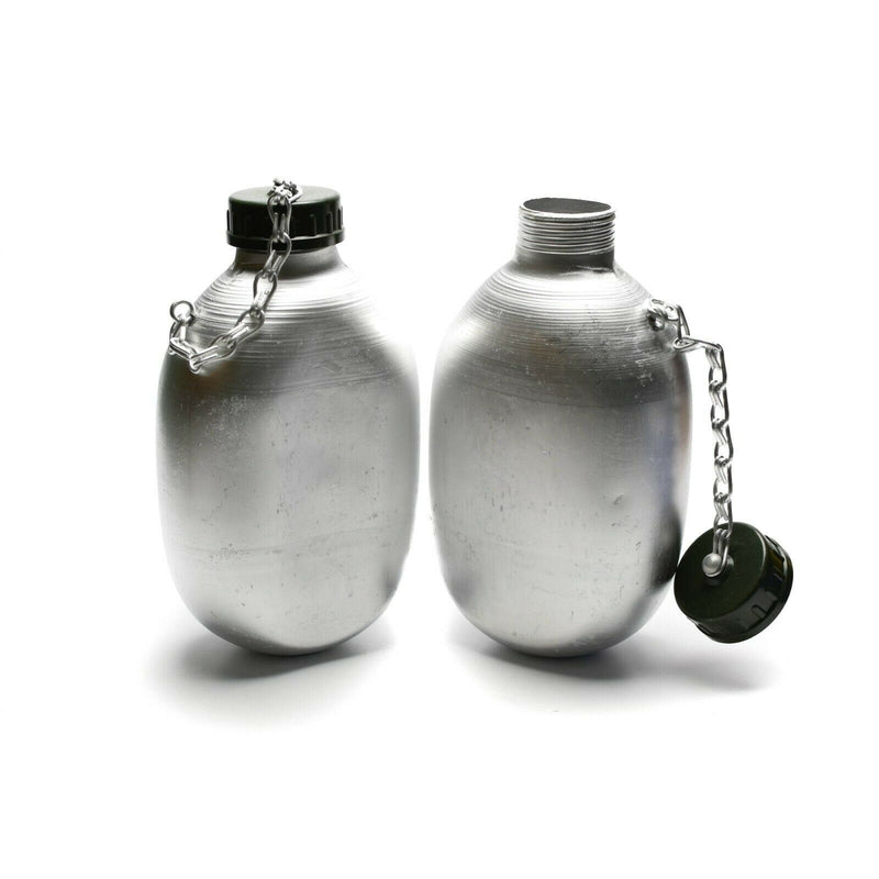 Original French Army Drinking Flask Water Bottle Canteen Pot Cotton Pouch Od Ny