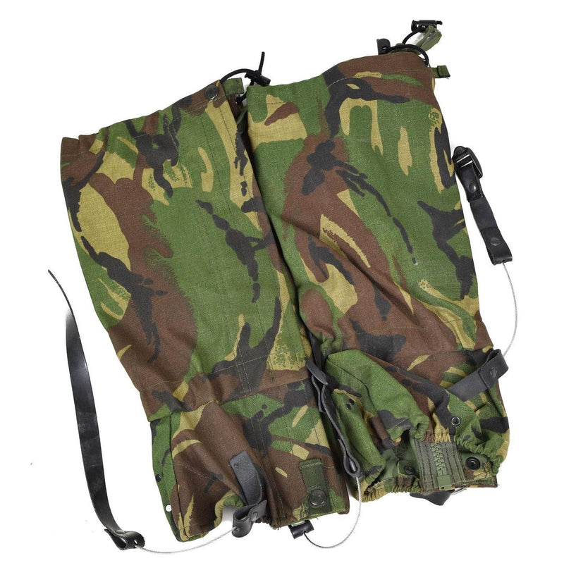 British Army Gaiters med hållbart stålrep dpm skogsmark nytt
