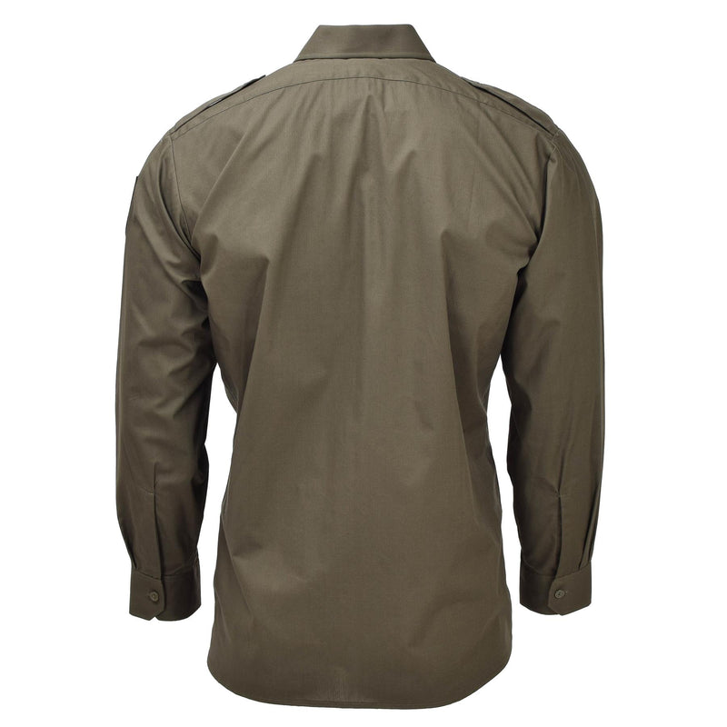 Original Österrikiska militärsvapen Forces Olive Shirts Field Classic Service New