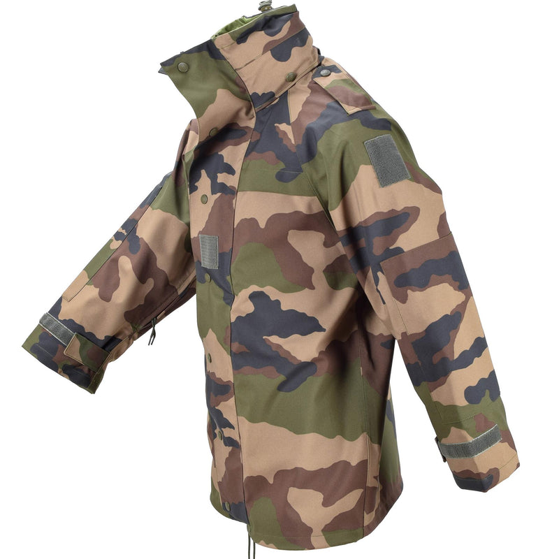 Äkine French Army Waterproof Trilaminate Jacket Camo Goretex Hooded Rain Parka