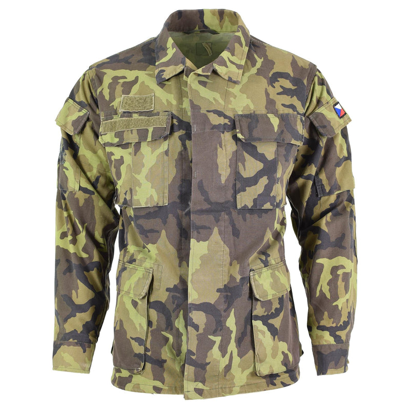 Original tjeckiska armé trupper fältjacka blad camo mönster parka militäröverskott
