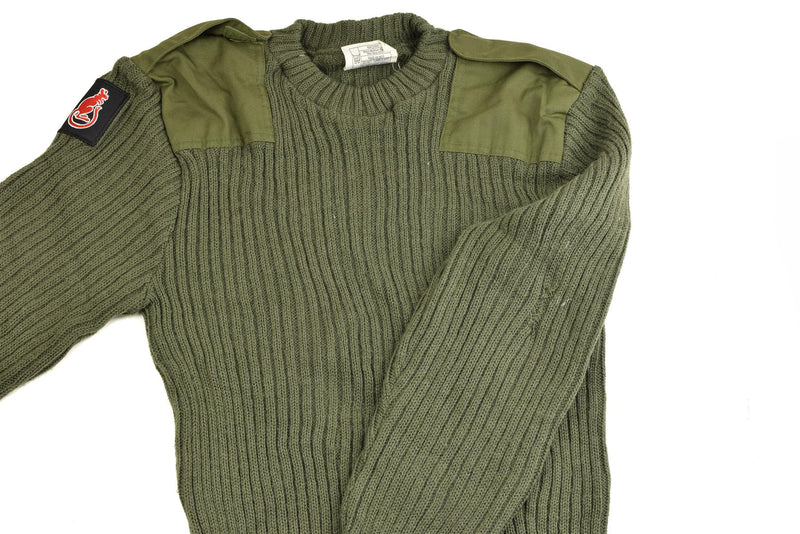 Äkta tröja British Army Pullover Commando Green Olive Wool Men Jumper