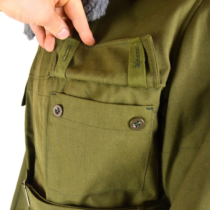 Original tjeckiska arméfältet Parka M85 Army Issue Hooded Winter Jacket W Foder Ny